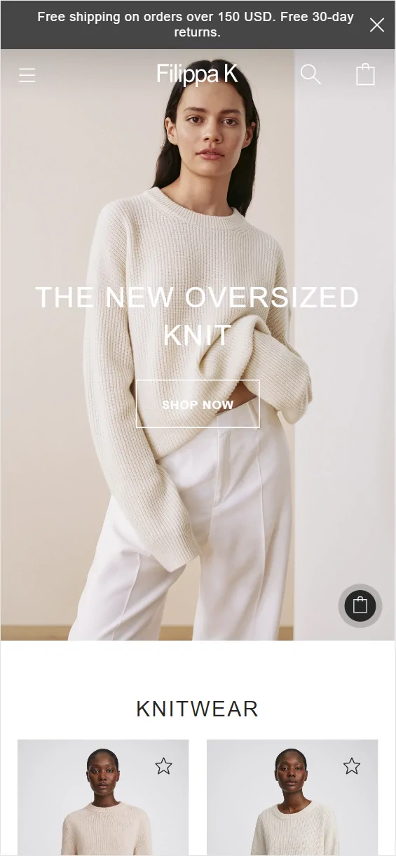 Filippa K women iPhone screenshot