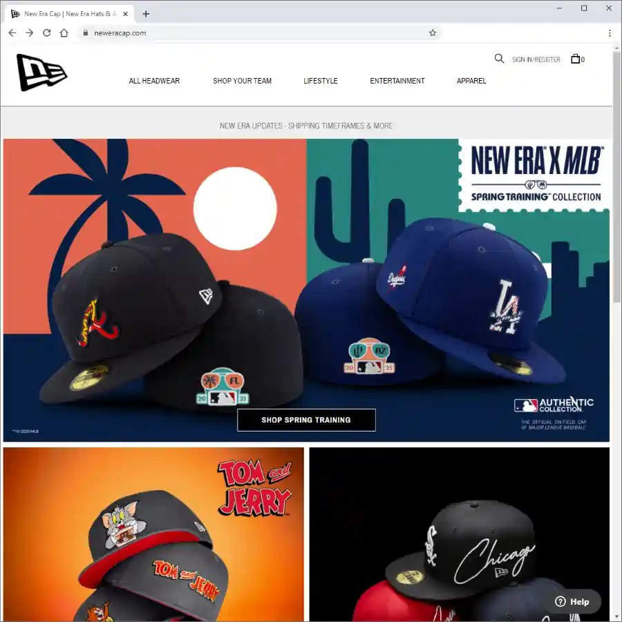 New Era US Web Store Home Page