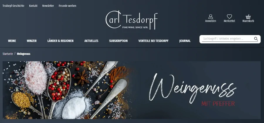 Carl Tesdorpf home page